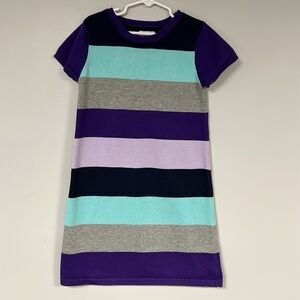 Cute Girls 1989 place short sleeve multi-striped  sweater dress, LG (10/12)
